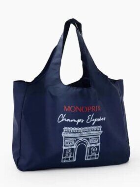 Monoprix Foldable Champs- Elysees  shopping bag, recycled polyester 40x11x30cm